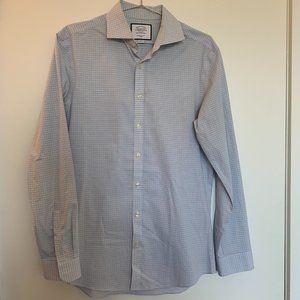 Charles Tyrwhitt Non-Iron Dress Shirt | Men's 15.5 x 34 Super Slim Fit